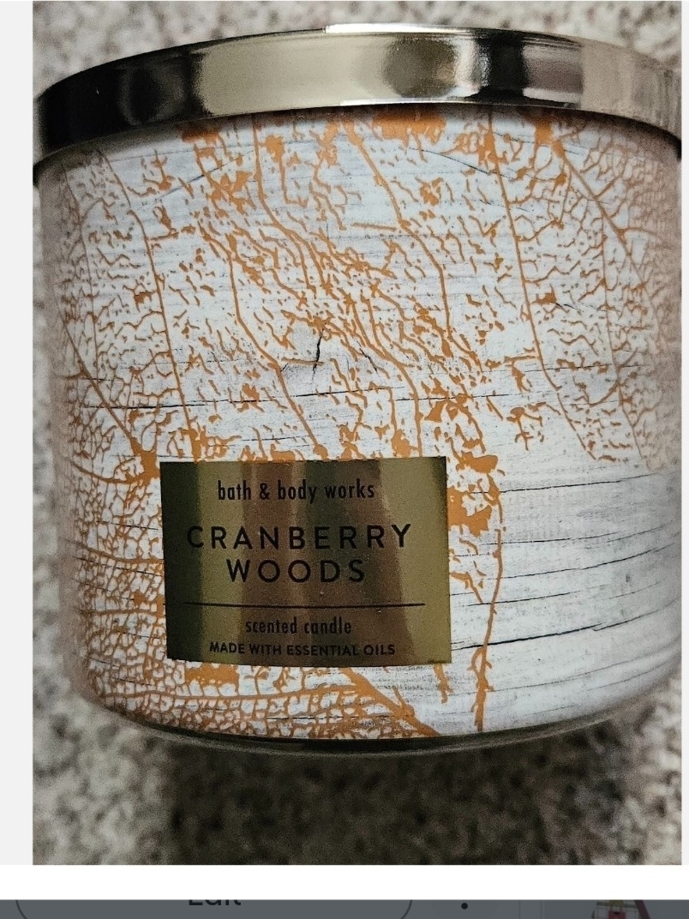 Bath & Body Works Cranberry Woods Candle - White & Orange